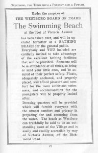 1927 booklet - Swimming Beach