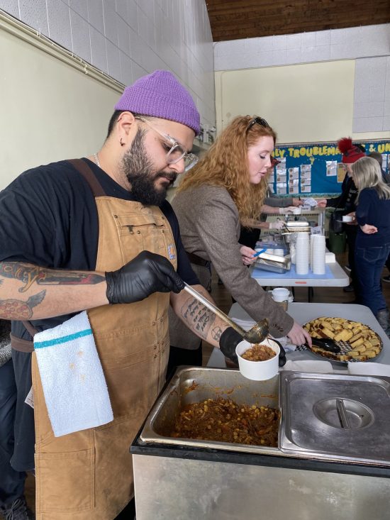 Clocktower Brew Pub serving up stew at the original showdown in February 2025.